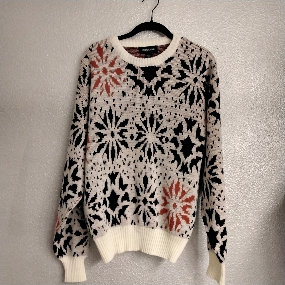 Claybrooke Mens Holiday Wool Blend Sweater